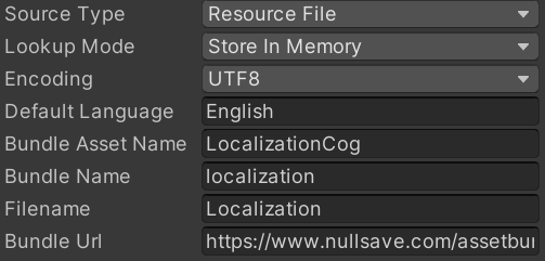 "Localization Settings"