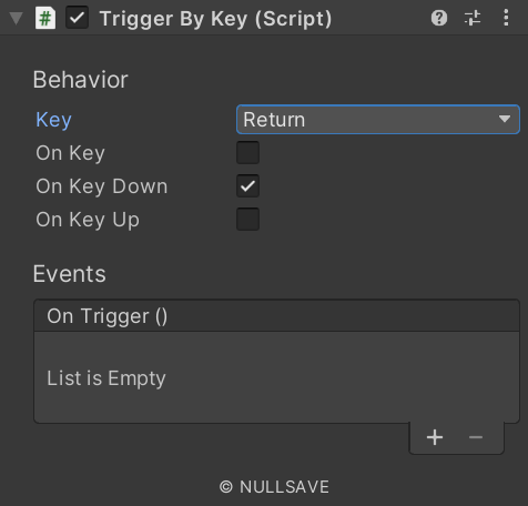 "Trigger By Key"