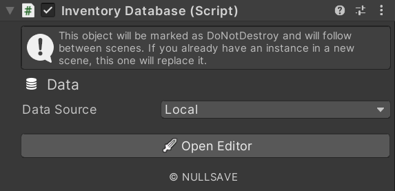 "Inventory Database"