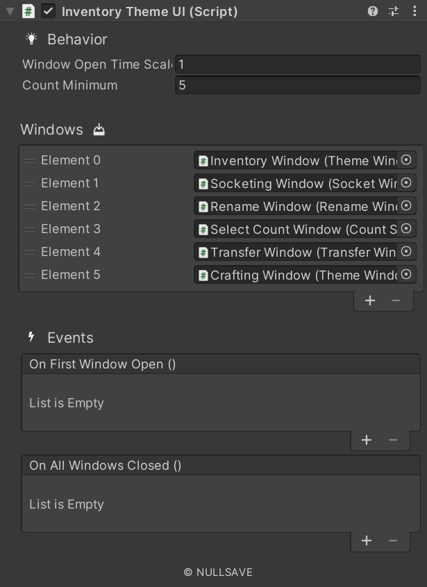 "Inventory Theme UI"