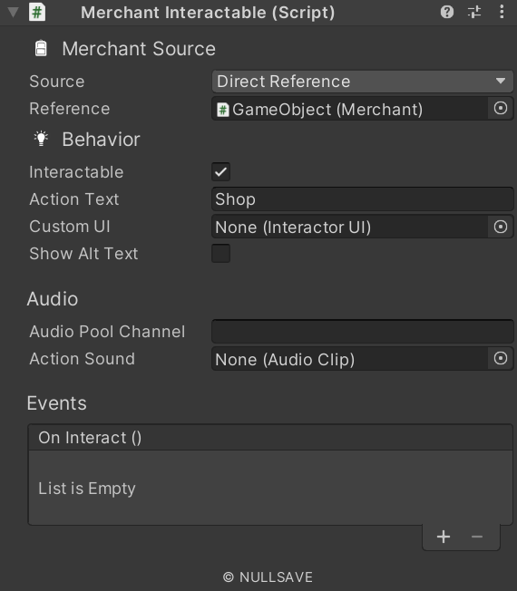 "Merchant Interactable"