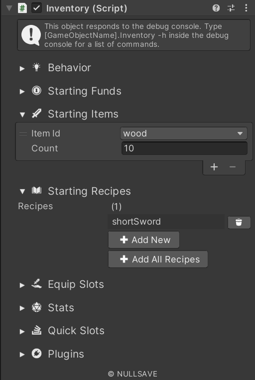 "Starting Recipes"