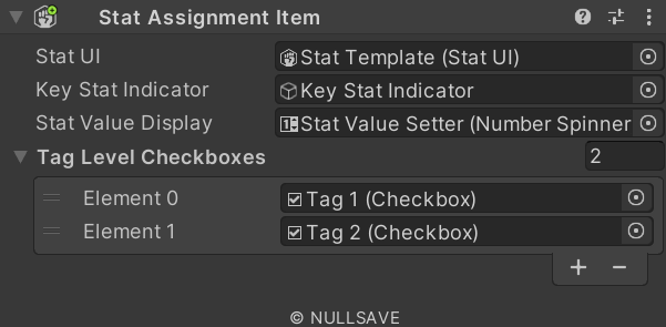 "Stat Assignment Item"
